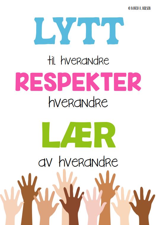 Plakat – Lytt, respekter og lær