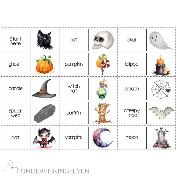 Halloween domino spill