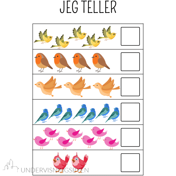 10 arbeidsark i matematikk / telleark / regneark - Bilde 9