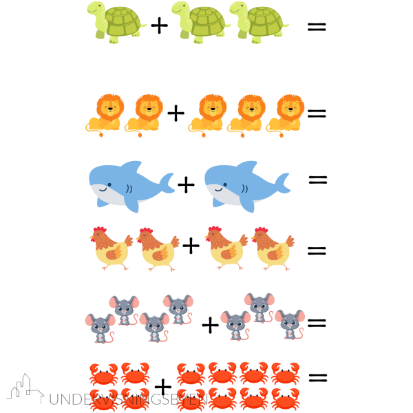 10 arbeidsark i matematikk / telleark / regneark - Bilde 6