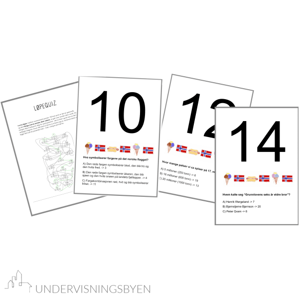 Løpequiz sett (Påske + 17. mai + Halloween + blank) - Bilde 5