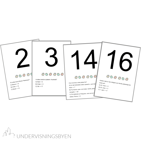 Løpequiz sett (Påske + 17. mai + Halloween + blank) - Bilde 4