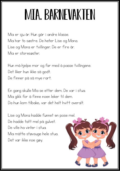 Lettleste leselekser “Mia”