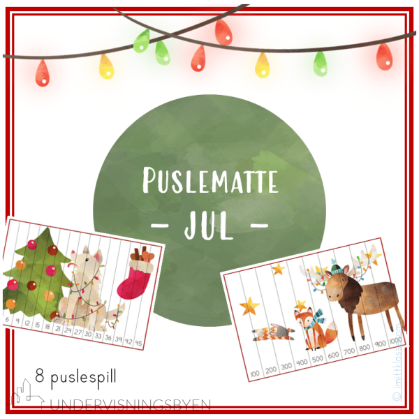 Puslespill - Tallrekker - JUL
