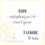 Loop – multiplikasjon 1-6 med figurer – 18 ledd