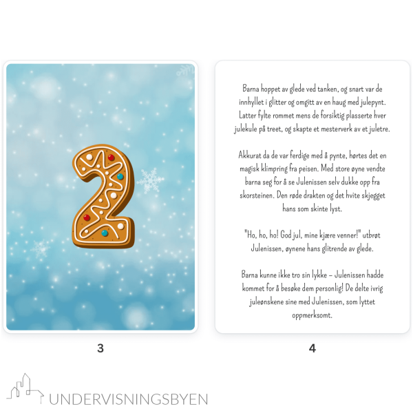 Julefortelling i 4 deler på norsk og engelsk / leselekse i desember? mellomtrinnet! - Bilde 3