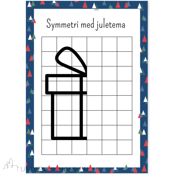 12 oppgaver med speiling / symmetri med juletema - Bilde 3