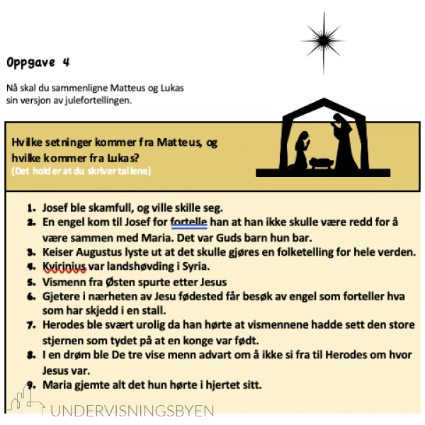 Juleevangeliet - Oppgaver fra Bibeltekster - Bilde 3