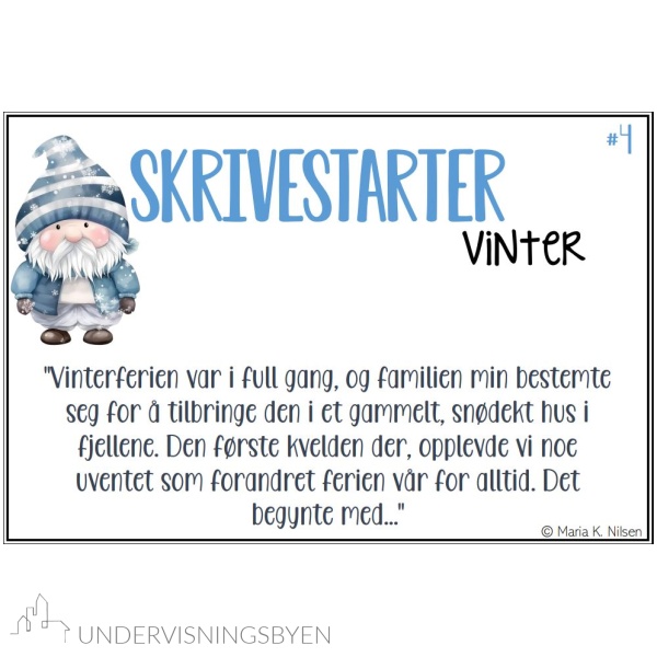 Skrivestartere med tema: vinter - Bilde 6