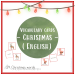 Vocabulary cards – Christmas – English