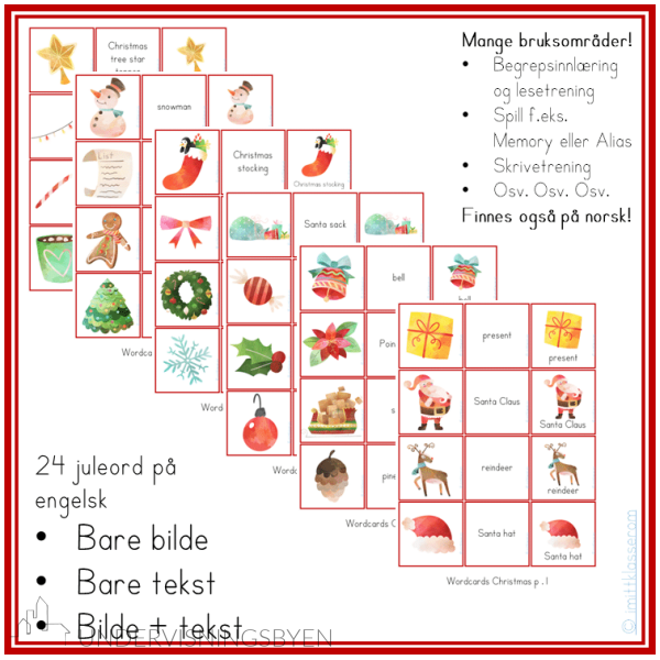 Vocabulary cards - Christmas - English - Bilde 2
