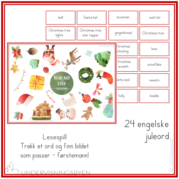 Reading game - Read and Find - Christmas (ENG) - Bilde 2
