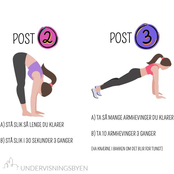 poster / kroppsøving / gym / uteskole / trening / 9 poster / med og uten tekst! - Bilde 3