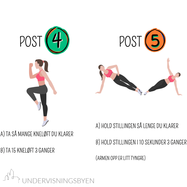 poster / kroppsøving / gym / uteskole / trening / 9 poster / med og uten tekst! - Bilde 2