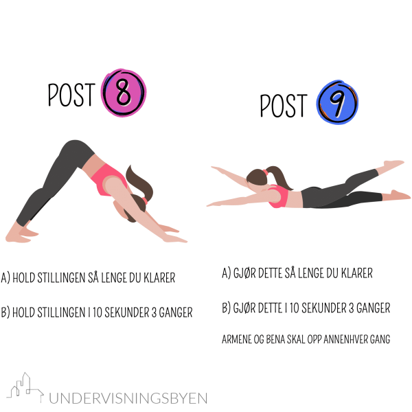 poster / kroppsøving / gym / uteskole / trening / 9 poster / med og uten tekst! - Bilde 5