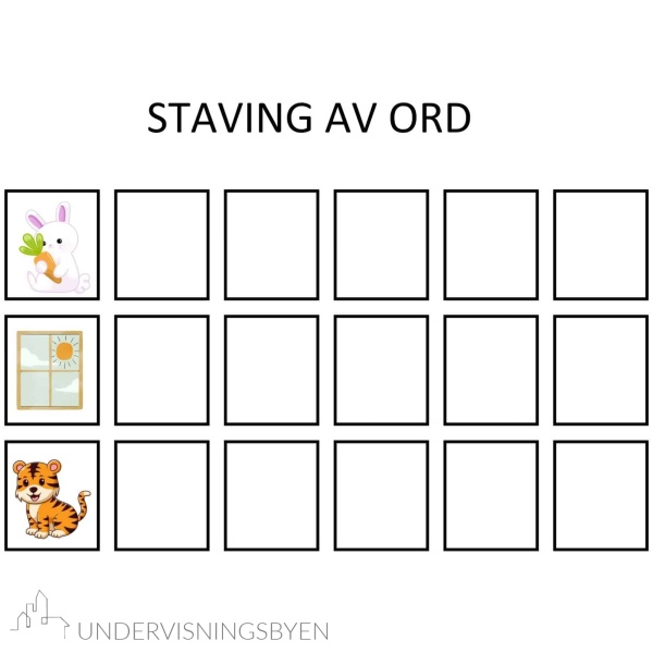42 ord å stave - arbeidsark - skriveremser - begrepstrening - Bilde 3