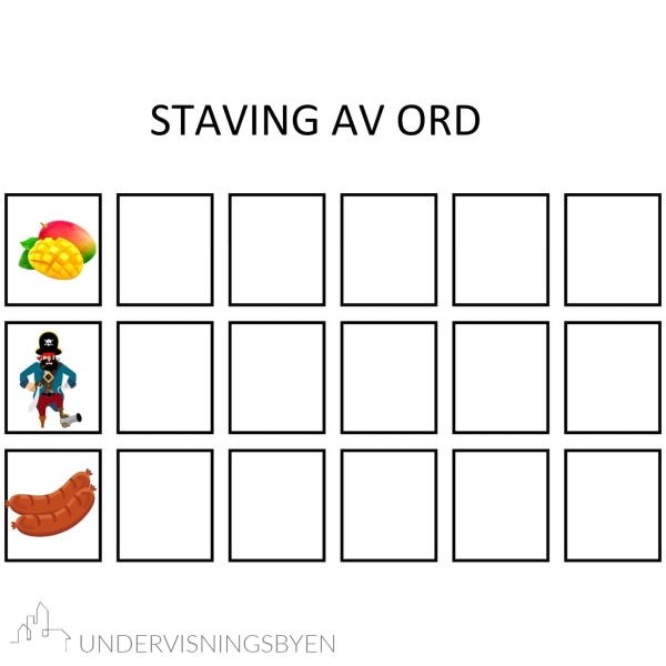 42 ord å stave - arbeidsark - skriveremser - begrepstrening - Bilde 4