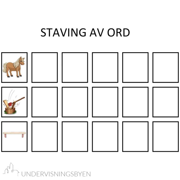 36 ord å stave, dobbelt konsonant - arbeidsark, skriveremser, begrepstrening - Bilde 3