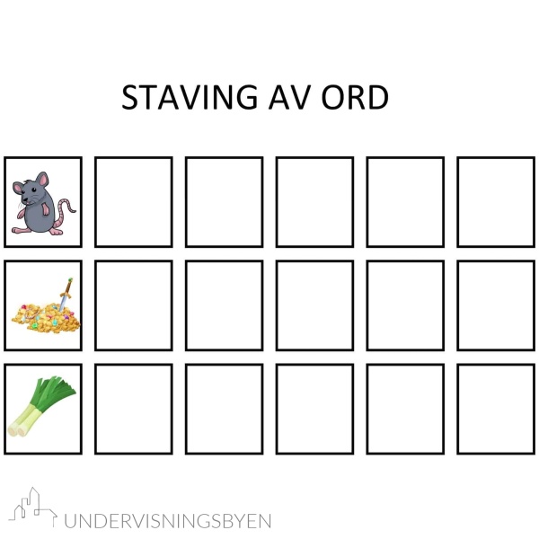 36 ord å stave, dobbelt konsonant - arbeidsark, skriveremser, begrepstrening - Bilde 4