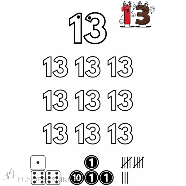Tallene 1 til 20, sporing mellom linjene - Bilde 4