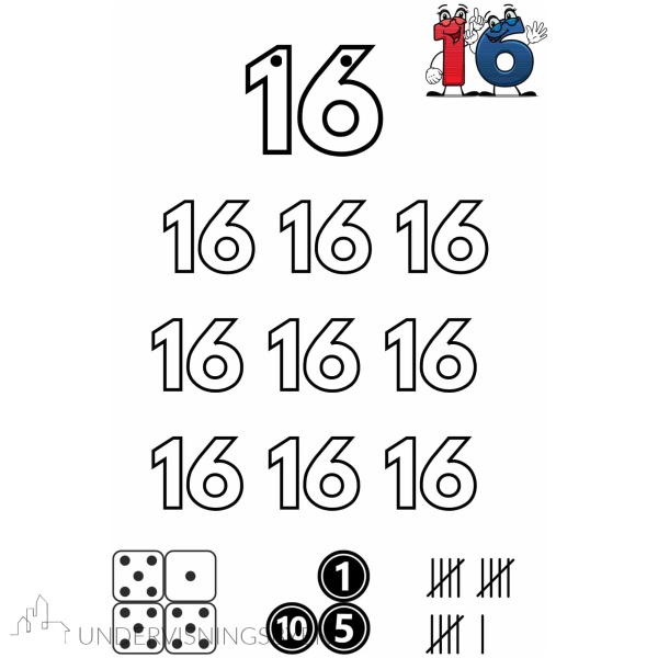Tallene 1 til 20, sporing mellom linjene - Bilde 5