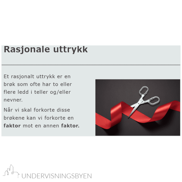 Presentasjon faktorisering av algebraiske uttrykk