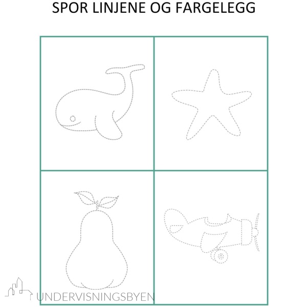 25 sider finmotorisk trening, arbeidsark med ulike typer sporing - Bilde 12