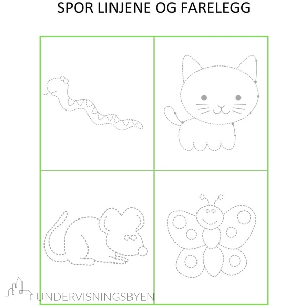 25 sider finmotorisk trening, arbeidsark med ulike typer sporing - Bilde 13