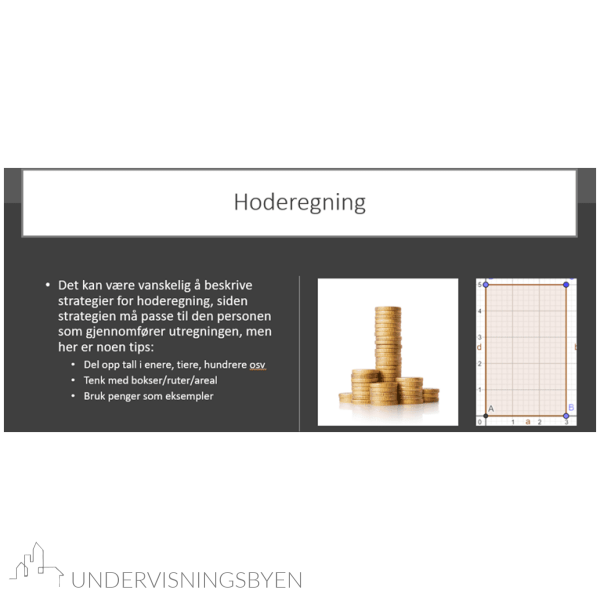 Presentasjon tallregning (hoderegningsstrategier)