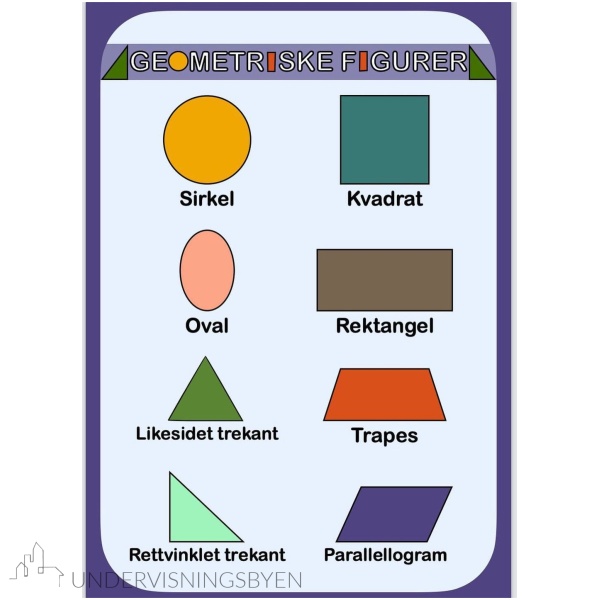 Geometriske figurer - plakat