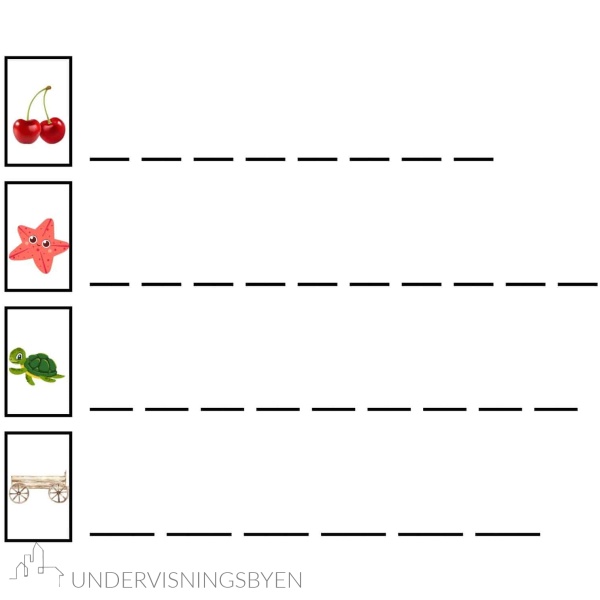 40 ord med sj-lyden og kj-lyden - arbeidsark/rettskriving/ begrepstrening - Bilde 3