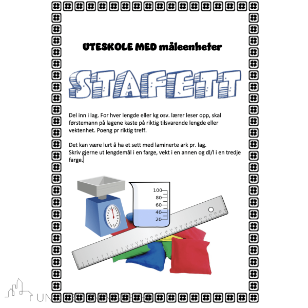 Uteskole Måleenheter stafett