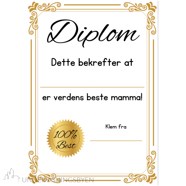 Morsdag / diplom / fargelegging / skriving / 6 sider - Bilde 7