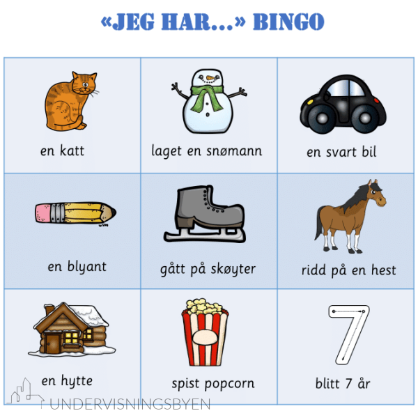 "Jeg har..." - bingo