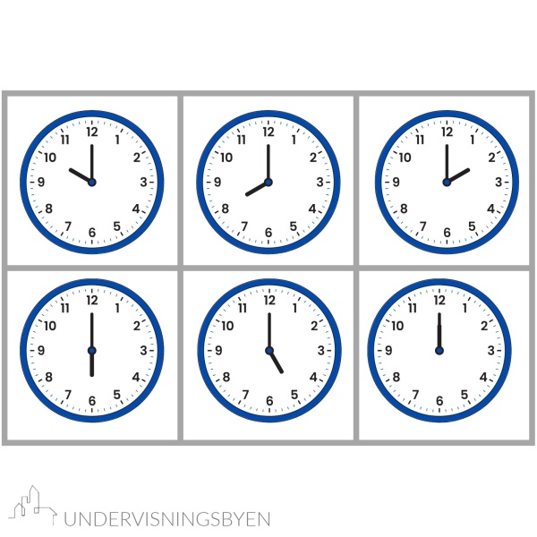 Klokken er hel - lotto spill, match analog og digital klokketid - Bilde 2