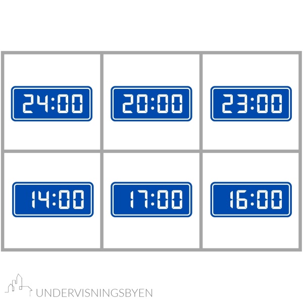 Klokken er hel - lotto spill, match analog og digital klokketid - Bilde 3