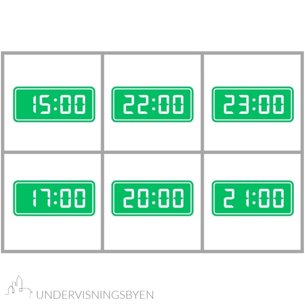 Klokken er hel - lotto spill, match analog og digital klokketid - Bilde 5