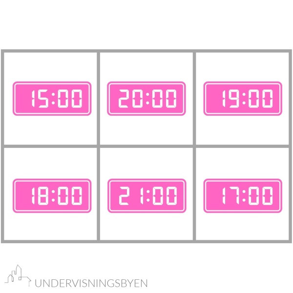 Klokken er hel - lotto spill, match analog og digital klokketid - Bilde 9