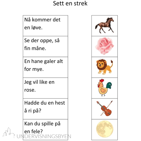 15 arbeidsark med lettleste setninger & leseforståelse 2 - første høyfrekvente ord og lydrette 4- og 5-lydsord - Bilde 2