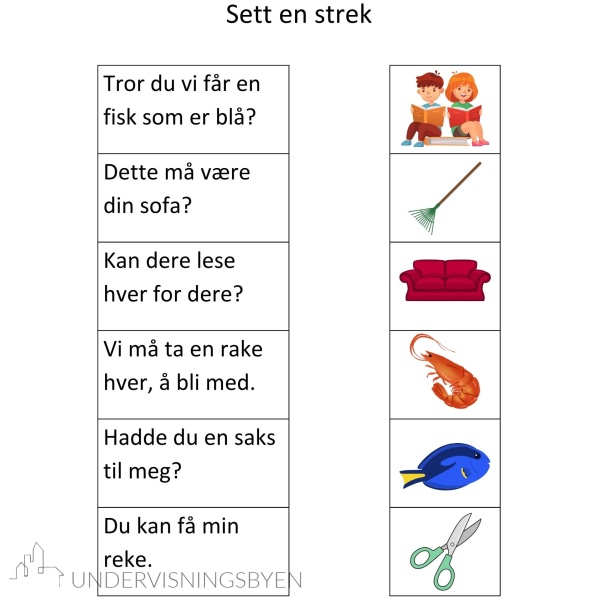 15 arbeidsark med lettleste setninger & leseforståelse 2 - første høyfrekvente ord og lydrette 4- og 5-lydsord - Bilde 4