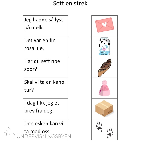 15 arbeidsark med lettleste setninger & leseforståelse 2 - første høyfrekvente ord og lydrette 4- og 5-lydsord - Bilde 5