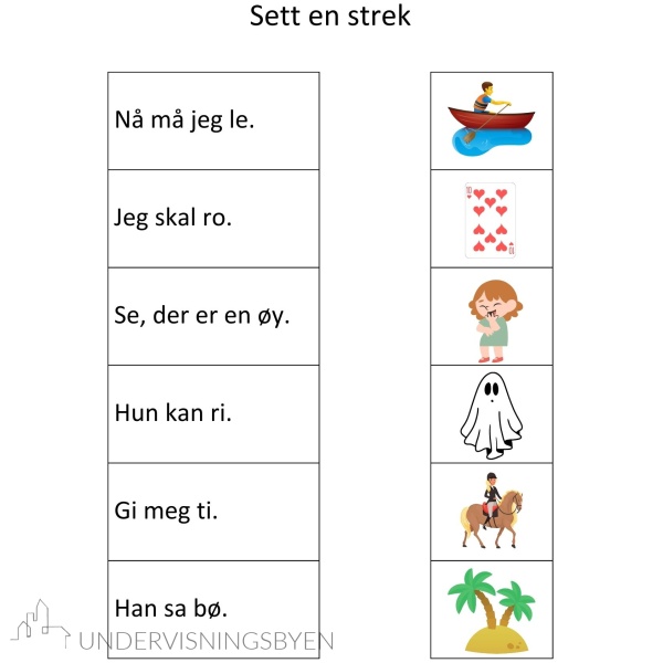 15 arbeidsark med lettleste setninger & leseforståelse 1 - første høyfrekvente ord og lydrette 2- og 3-lydsord - Bilde 2