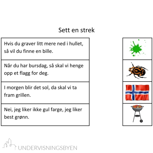 15 arbeidsark med lettleste setninger & leseforståelse 3 - første høyfrekvente ord, lydrette 2- til 5-lydsord og dobbelt konsonant - Bilde 2