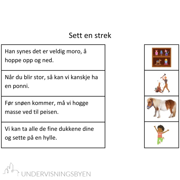 15 arbeidsark med lettleste setninger & leseforståelse 3 - første høyfrekvente ord, lydrette 2- til 5-lydsord og dobbelt konsonant - Bilde 3