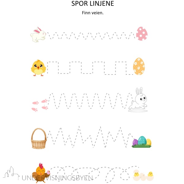 Påske-gøy. 20 siders arbeidshefte med enkle oppgaver innen tall, telling, bokstaver, alfabetet, speiling, mønster, labyrinter, staving, lesing med mye mere - Bilde 2