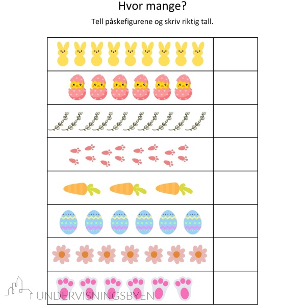 Påske-gøy. 20 siders arbeidshefte med enkle oppgaver innen tall, telling, bokstaver, alfabetet, speiling, mønster, labyrinter, staving, lesing med mye mere - Bilde 8