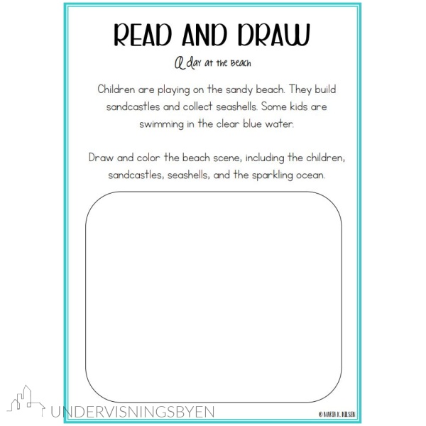 Read and draw - engelsk oppgaver
