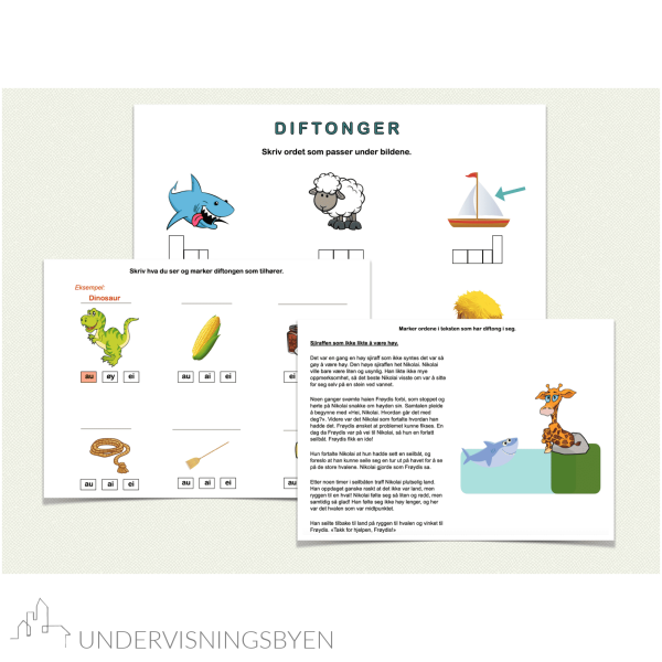 Diftonger - Arbeidsark