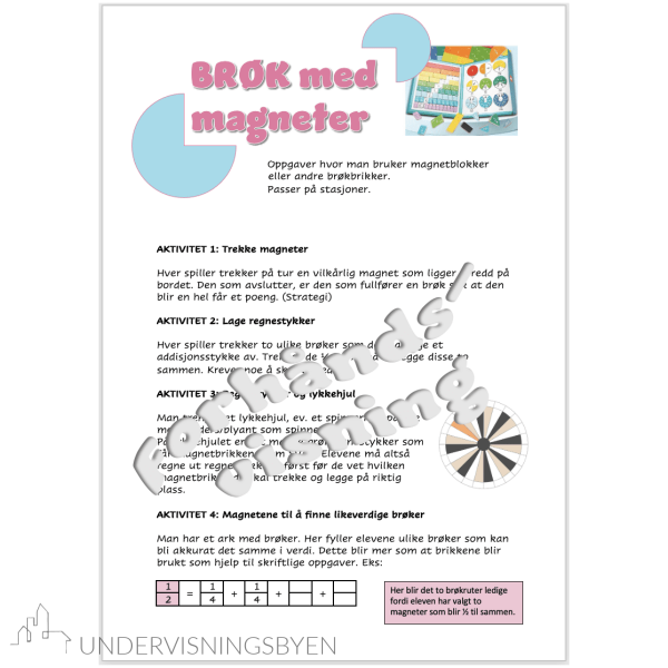 Tips til bruk av brøkbrikker