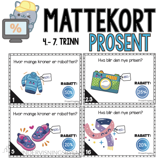 Oppgavekort: Prosent